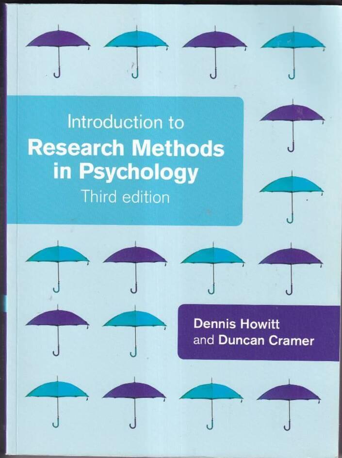 Introduction to research methods in psychology