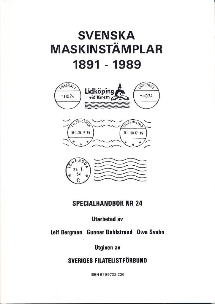 Svenska maskinst&auml;mplar 1891-1989