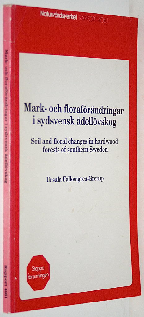 Mark och floraf&ouml;r&auml;ndringar i sydsvensk &auml;dell&ouml;vskog - Soil and floral changes in hardwood forests of southern Sweden