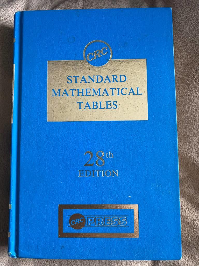 Standard mathematical tables