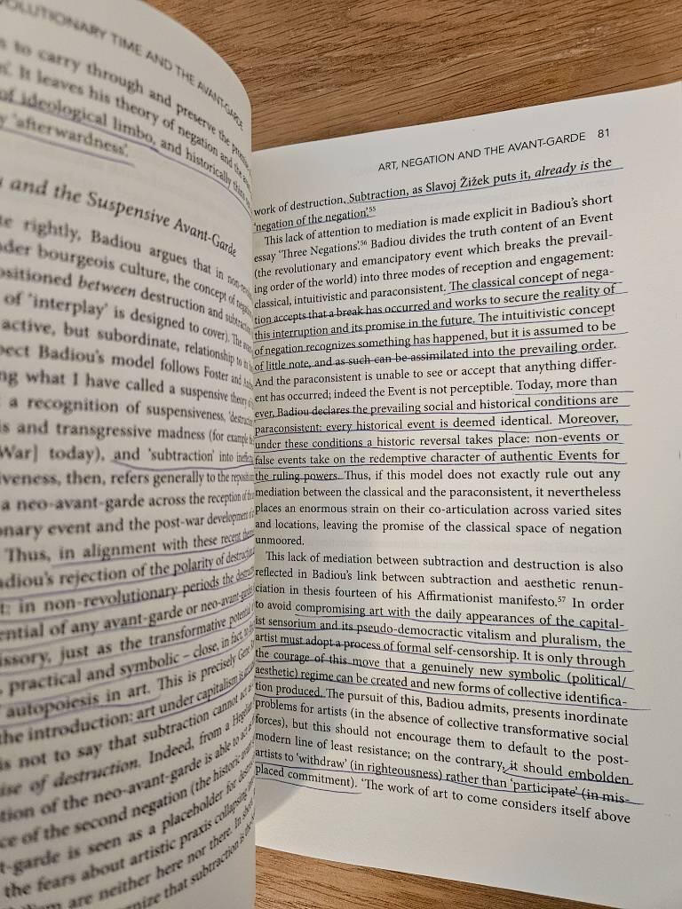 Revolutionary time and the avant-garde