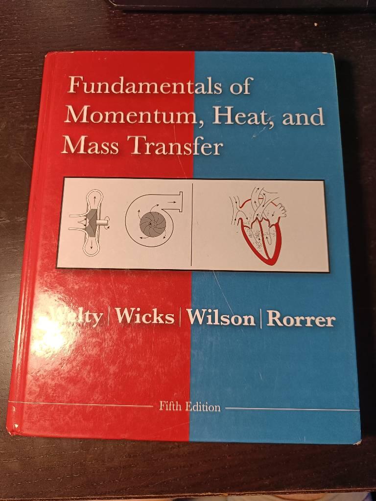 Fundamentals of Momentum, Heat and Mass Transfer, 5th Edition