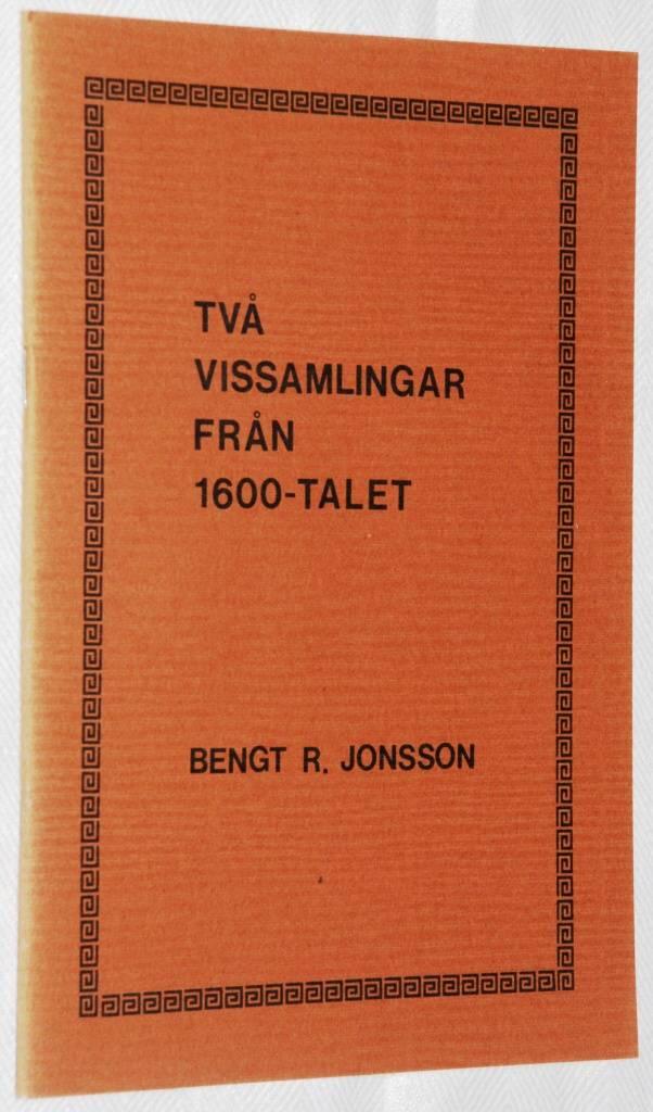 Tv&aring; vissamlingar fr&aring;n 1600-talet