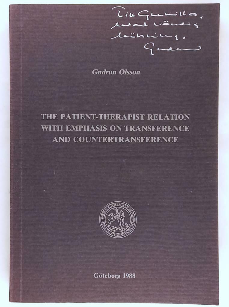 The patient-therapist relation with emphasis on transference and countertransference