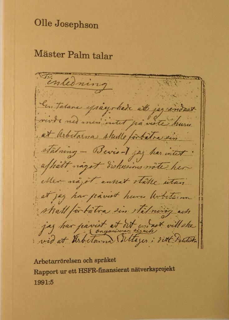 M&auml;ster Palm talar
