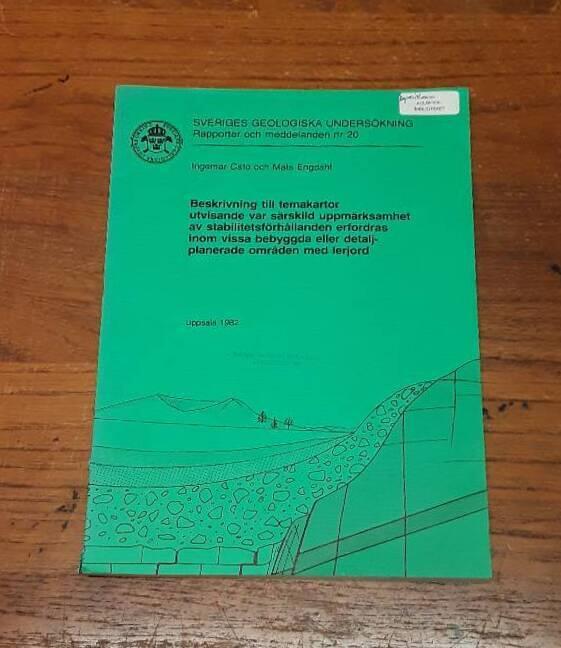 Beskrivning till temakartor utvisande var s&auml;rskild uppm&auml;rksamhet av stabilitetsf&ouml;rh&aring;llanden erfordras inom vissa bebyggda eller detaljplanerade omr&aring;den med lerjord - [Description of thematic maps showing where special attention must be devoted to the stab