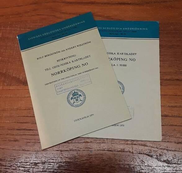 Geologiska kartbladet Norrk&ouml;ping NO