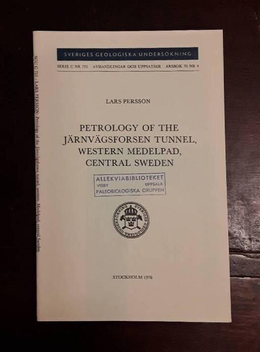 Petrology of the J&auml;rnv&auml;gsforsen tunnel, western Medelpad, central Sweden