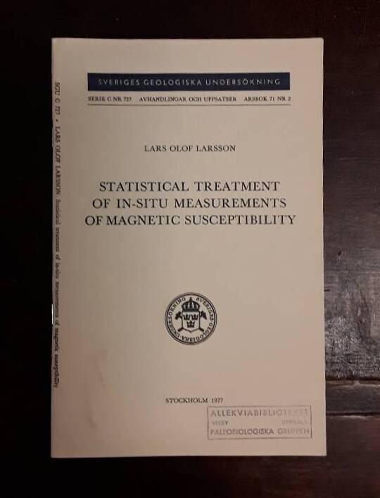 Statistical treatment of in-situ measurements of magnetic suspectibility