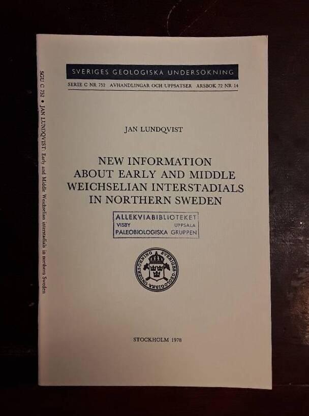 New information about early and middle Weichselian interstadials in northern Sweden