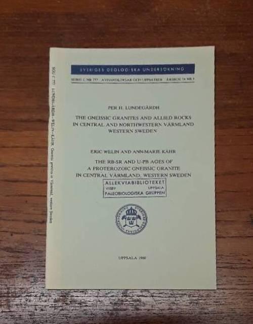 The gneissic granites and allied rocks in central and northwestern V&auml;rmland, western Sweden