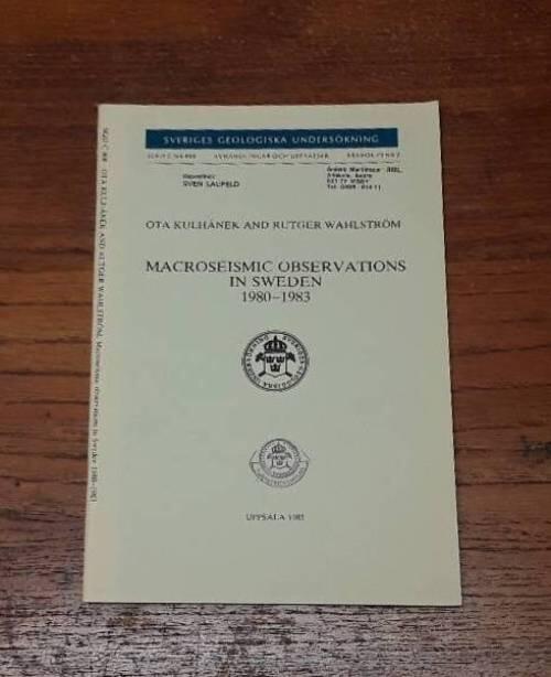Macroseismic observations in Sweden 1980-1983