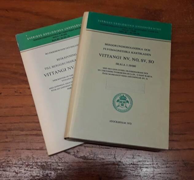 Berggrundsgeologiska och flygmagnetiska kartbladen Vittangi NV, NO, SV, SO : med sex geologiska blockdiagram och en teknisk  &ouml;versiktskarta