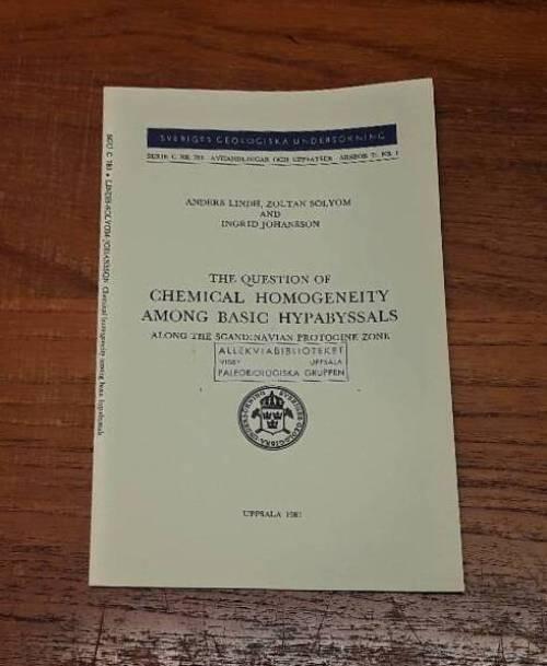 The question of chemical homogeneity among basic hypabyssals along the Scandinavian protogine zone