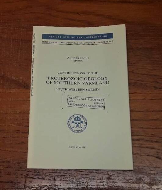 Contributions to the Proterozoic geology of southern V&auml;rmland, south-western Sweden