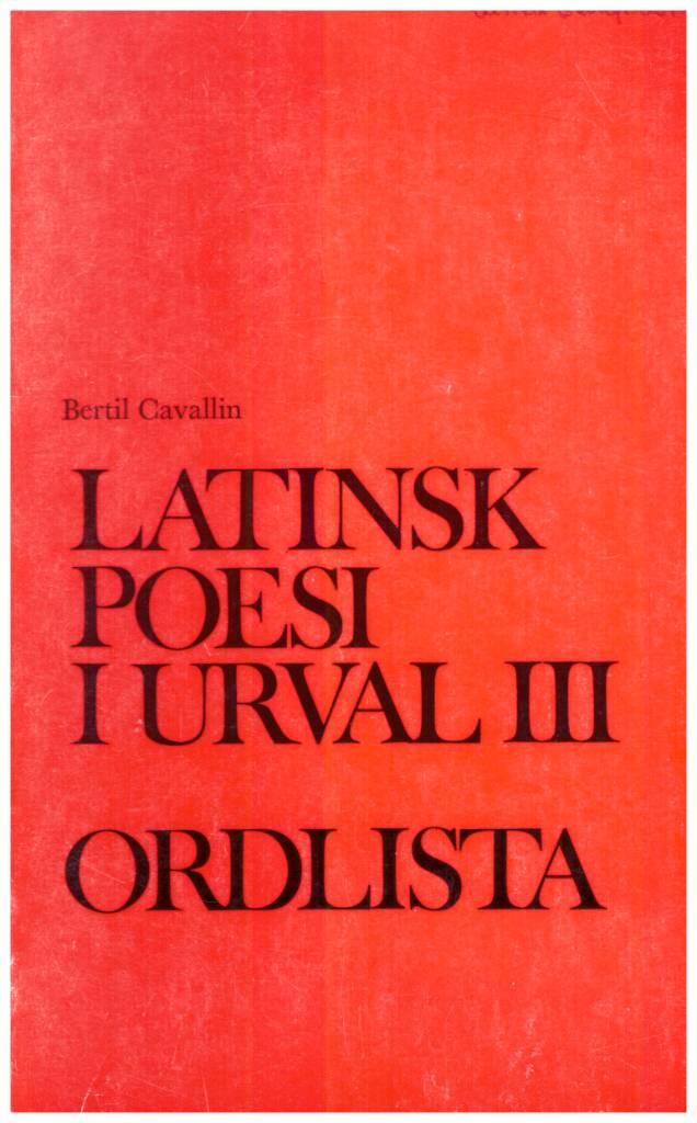 Latinsk poesi i urval