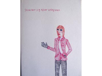 Str&auml;cker sig efter telefonen