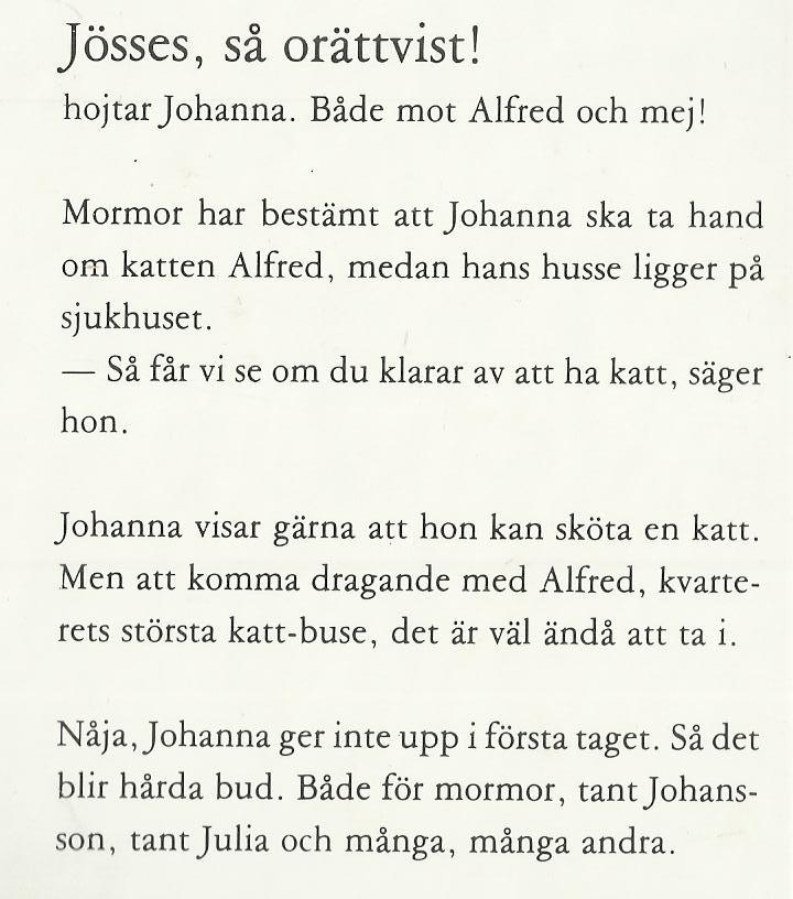 Johanna och katten Alfred