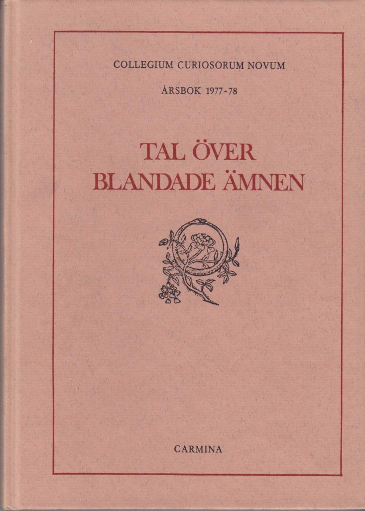 Tal &ouml;ver blandade &auml;mnen : &aring;rsbok