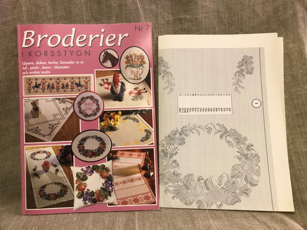 Broderier i korsstygn : [l&ouml;pare, dukar, tavlor, bonader m m, jul-, p&aring;sk-, barn-, blomster- och andra motiv]