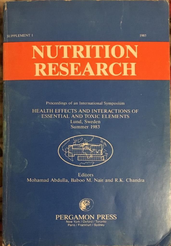 Health effects and interactions of essential and toxic elements : proceedings of an international symposium, Lund, Sweden, Summer 1983