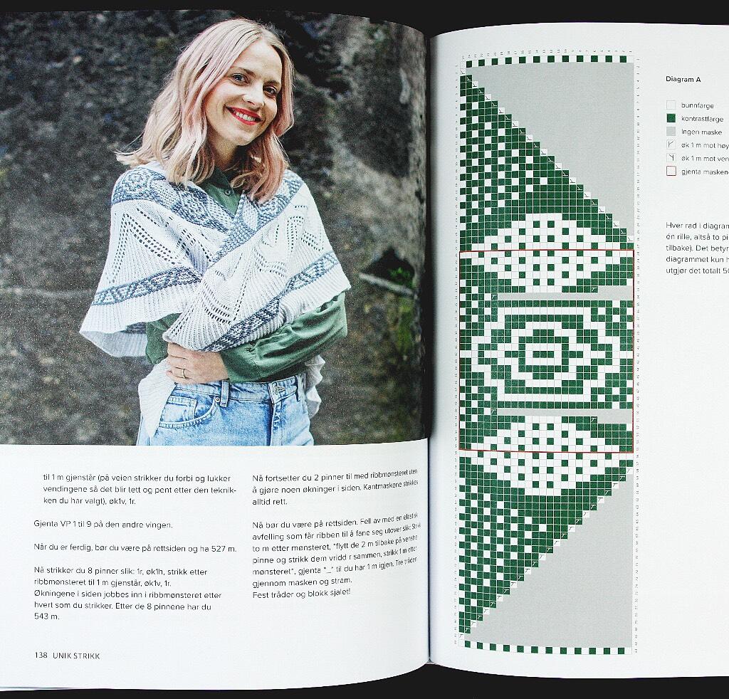 Unik strikk med farger og struktur
