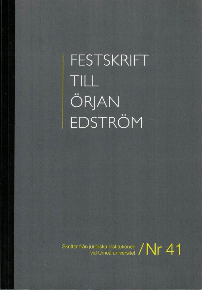 Festskrift till &Ouml;rjan Edstr&ouml;m