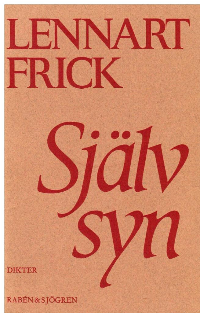 Sj&auml;lvsyn : [dikter]