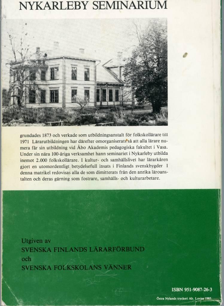 Nykarleby seminarium - matrikel 1873-1971