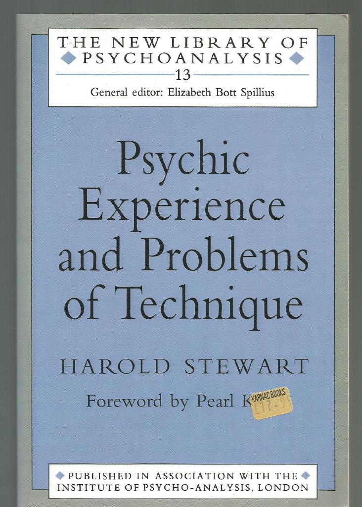 Psychic experience and the problems of technique