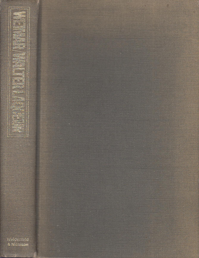 Weimar : a cultural history, 1918-1933