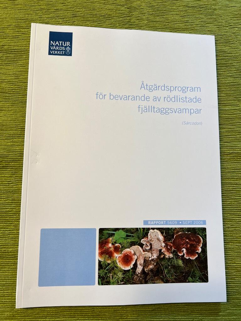 &Aring;tg&auml;rdsprogram f&ouml;r bevarande av r&ouml;dlistade fj&auml;lltaggsvampar (S&aacute;rcodon)