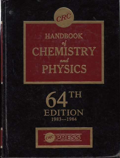 CRC Handbook of chemistry and physics : a ready-reference book of chemical and physical data
