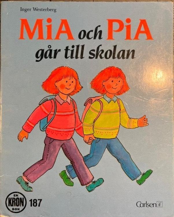 Mia och Pia g&aring;r till skolan