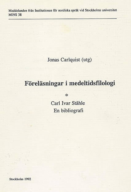 F&ouml;rel&auml;sningar i medeltidsfilologi