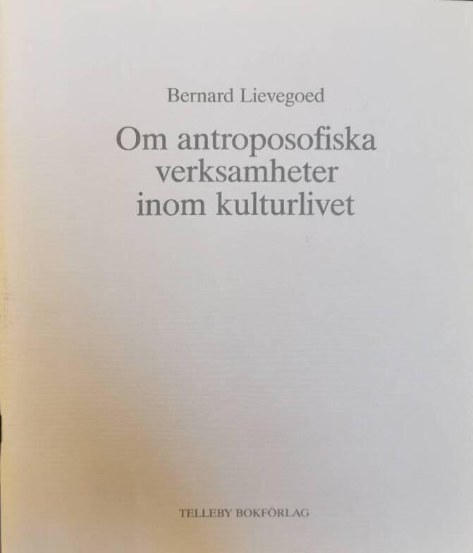 Om antroposofiska verksamheter inom kulturlivet