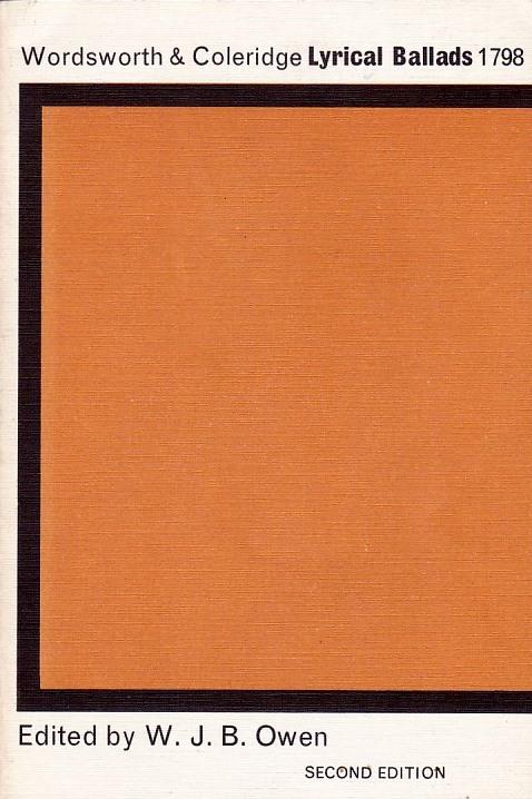 Wordsworth and Coleridge lyrical ballads - 1798