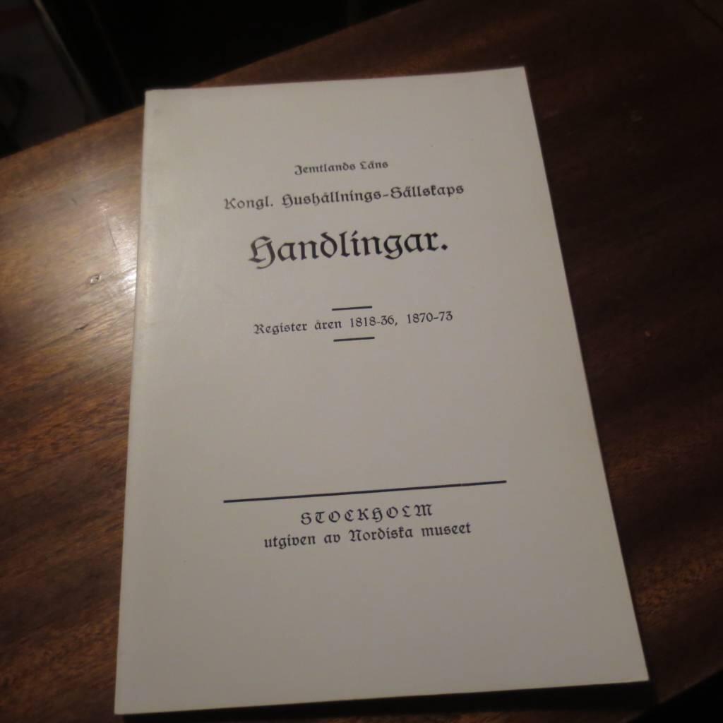 J&auml;mtlands l&auml;ns hush&aring;llningss&auml;llskaps handlingar