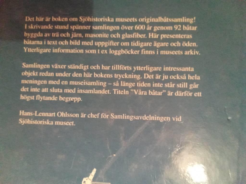 V&aring;ra b&aring;tar : Sj&ouml;historiska museets originalb&aring;tsamling