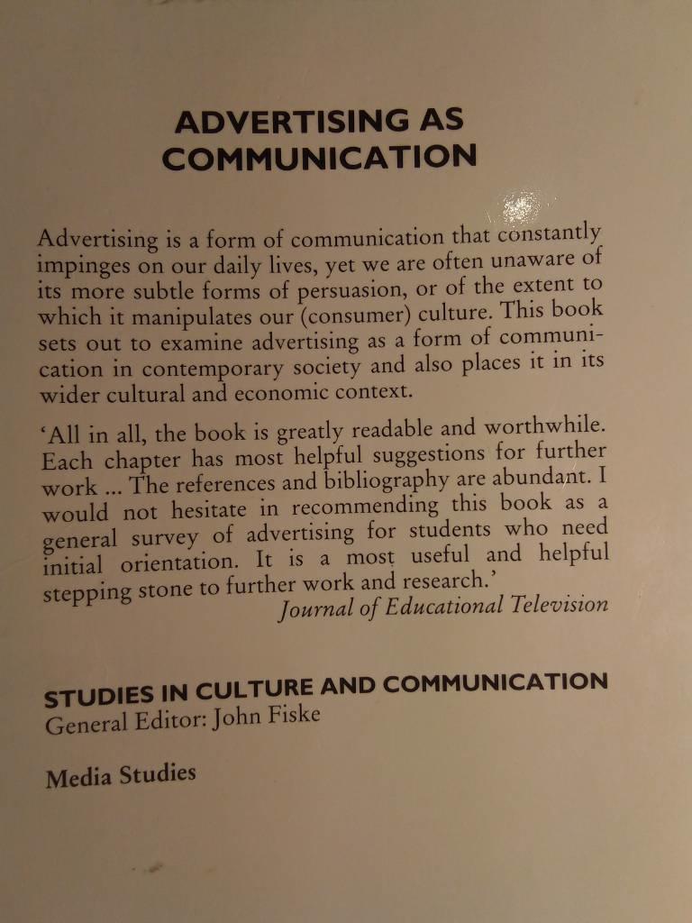 Advertising as communication