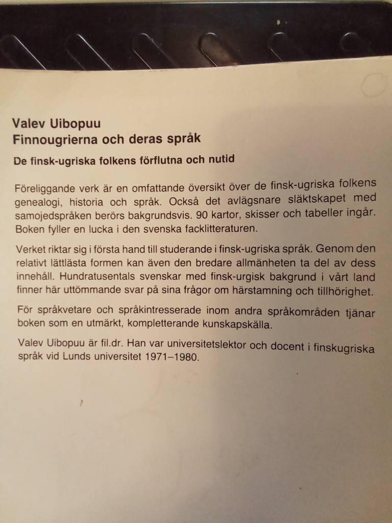 Finnougrierna och deras språk : kapitel om de finsk-ugriska folkens förflutna och nutid