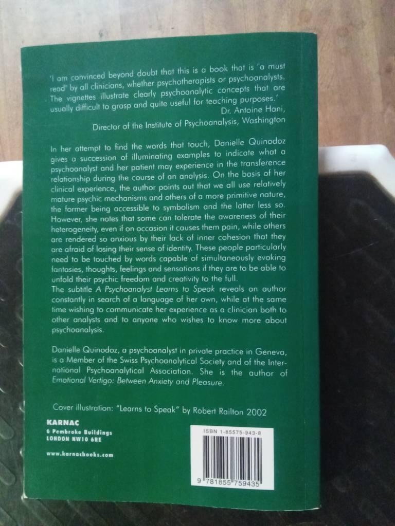 Words That Touch: A Psychoanalyst Learns to Speak [Elektronisk resurs]