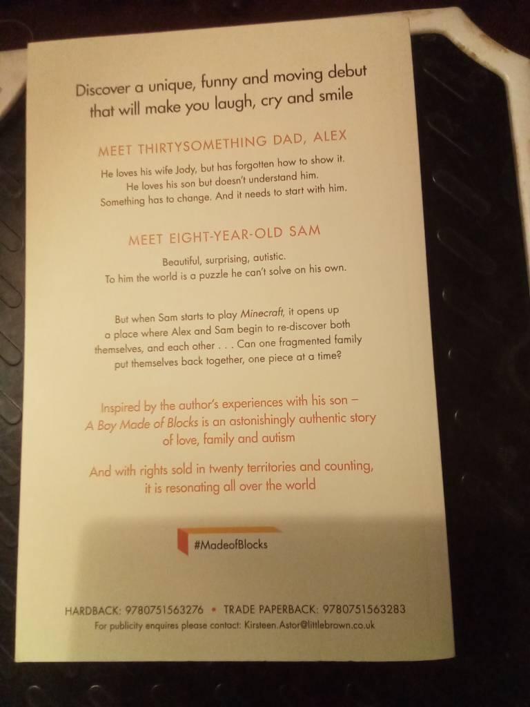 A boy made of blocks