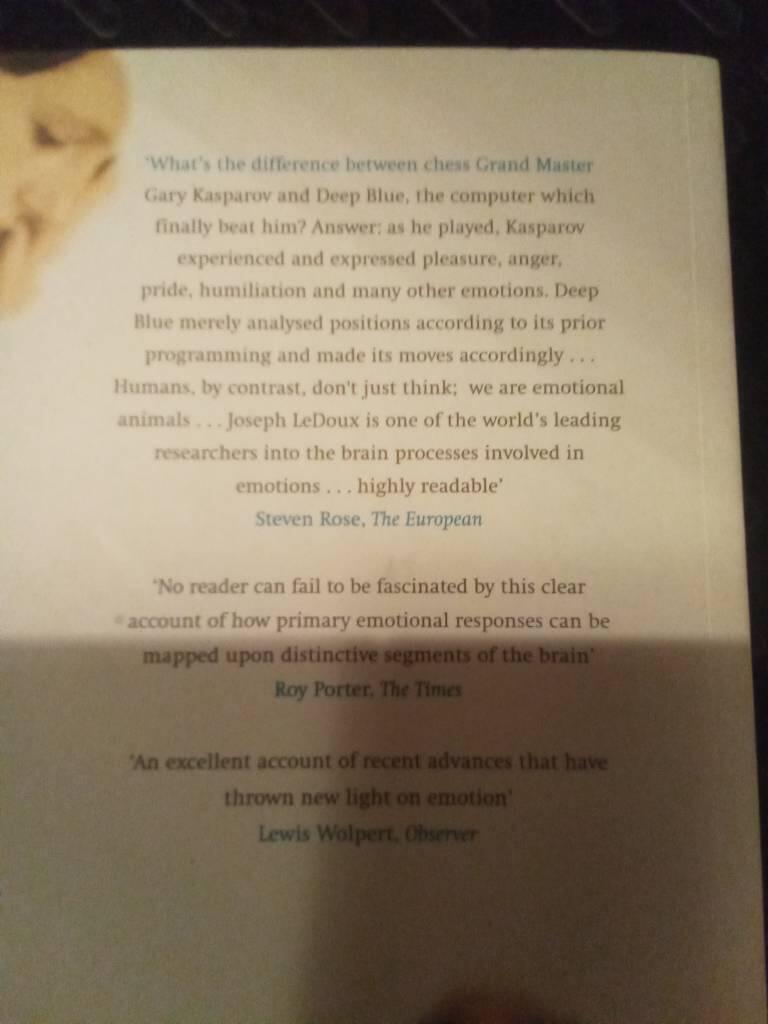 The emotional brain - the mysterious underpinnings of emotional life