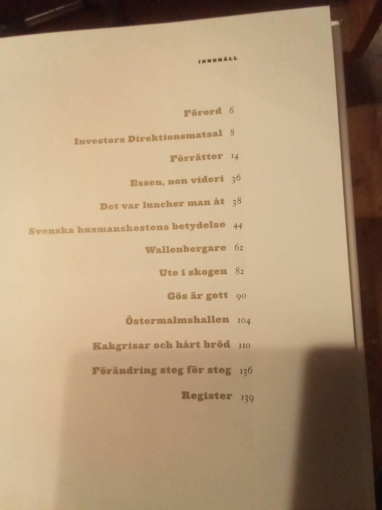 Inte bara wallenbergare : mat fr&aring;n Investors direktionsmatsal 1985-99
