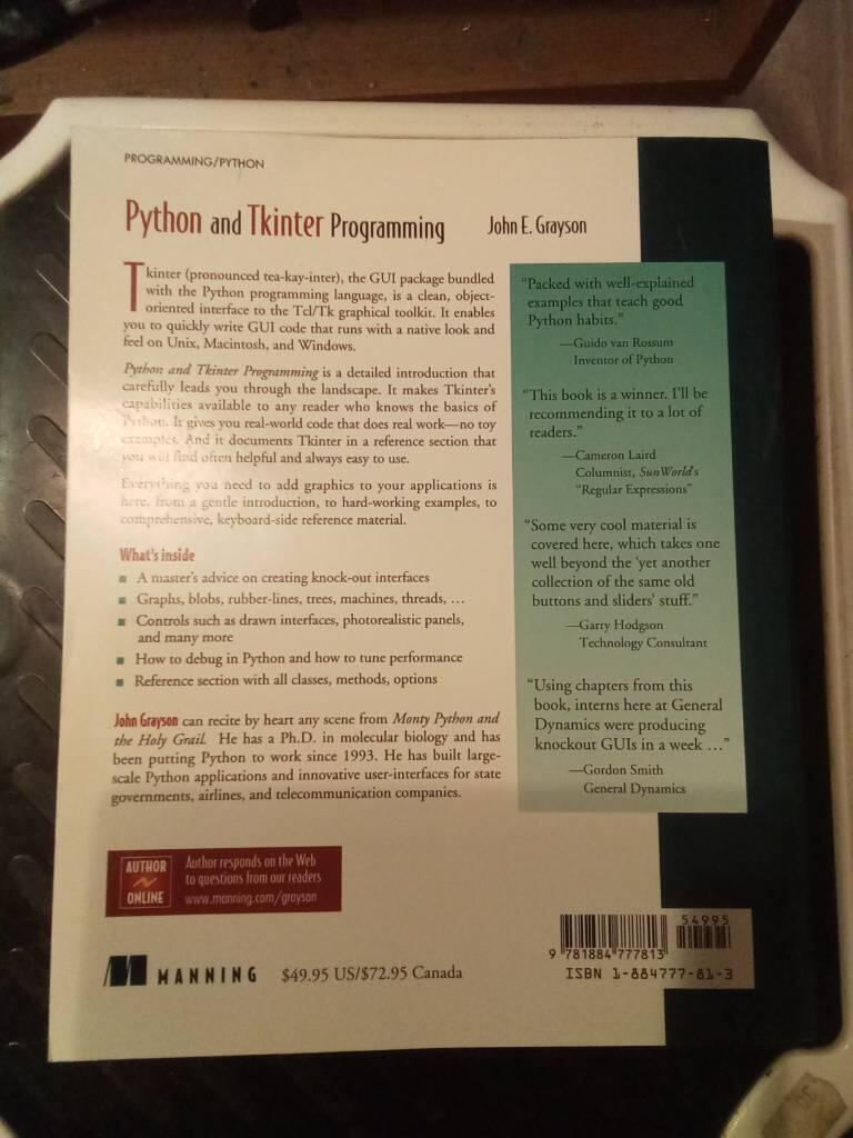 Python and Tkinter programming