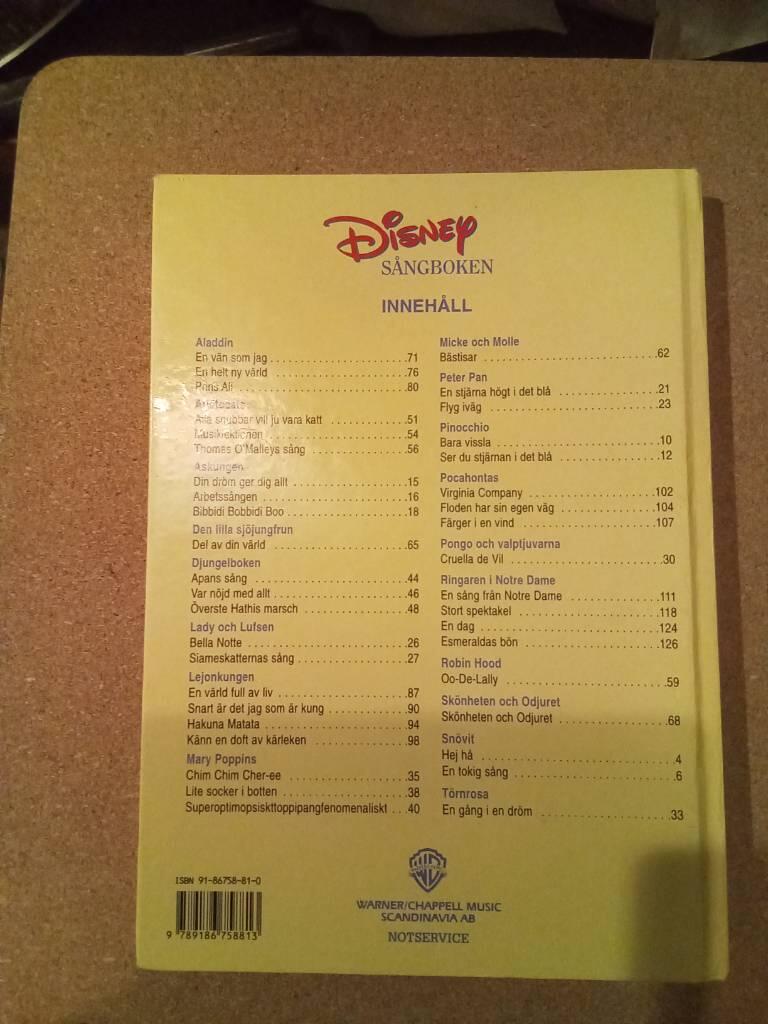 Disney-s&aring;ngboken [Musiktryck] : [fyrtio av de popul&auml;raste s&aring;ngerna ur Disney's filmer]
