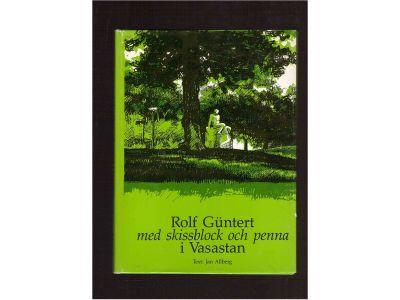 Rolf G&uuml;ntert med skissblock och penna i Vasastan