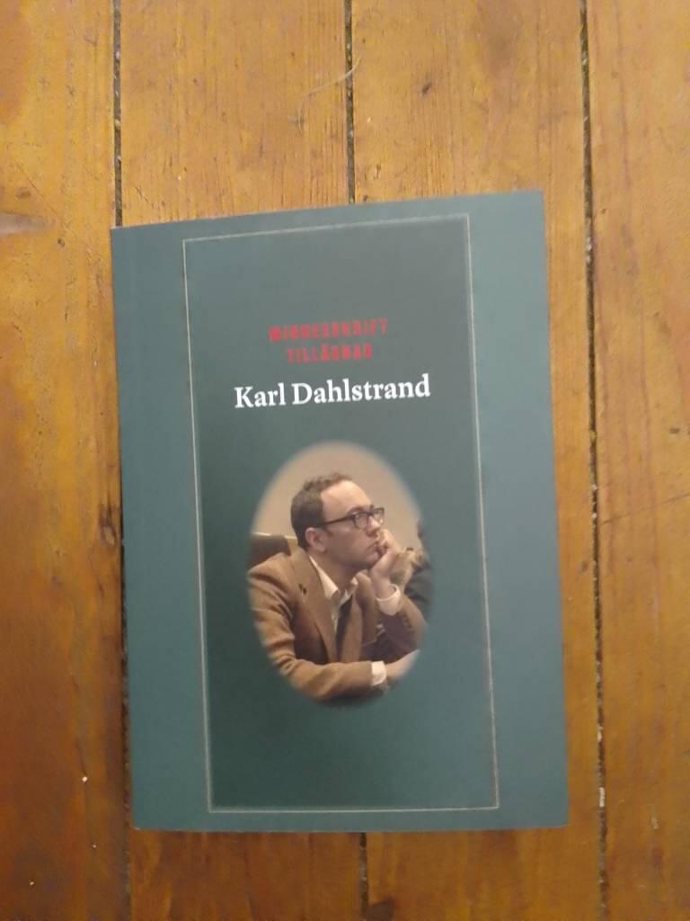 Minnesskrift tillägnad Karl Dahlstrand