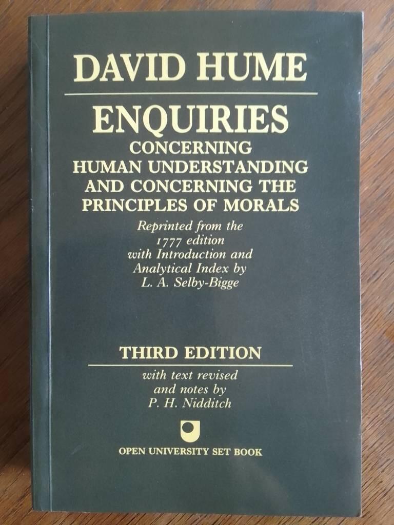 Enquiries concerning human understanding and concerning the principles of morals